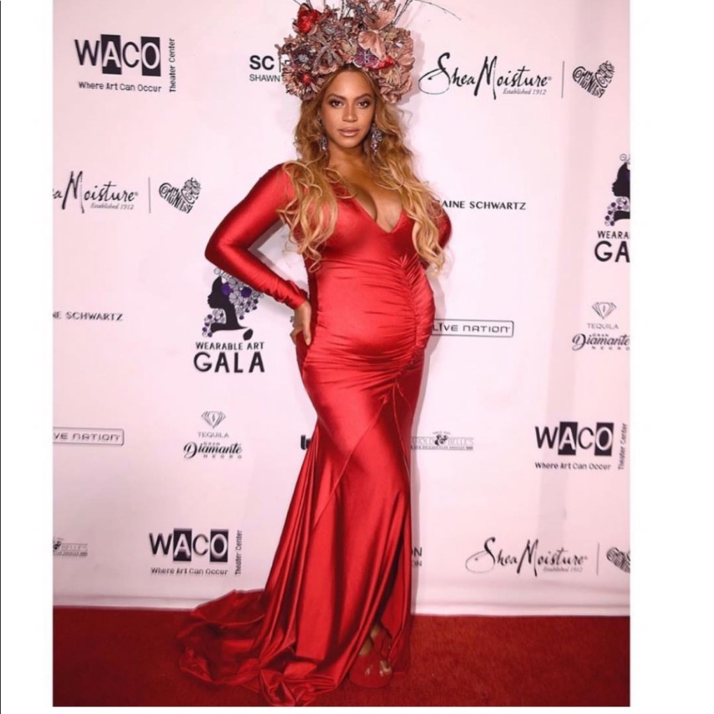 Michael Costello ?! Red long dress